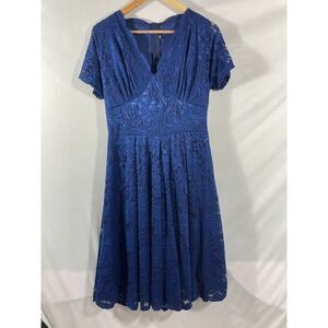 JustVH Women Plus Size Lace Banquet Maxi Dress Knee Length Dress XL Please Read